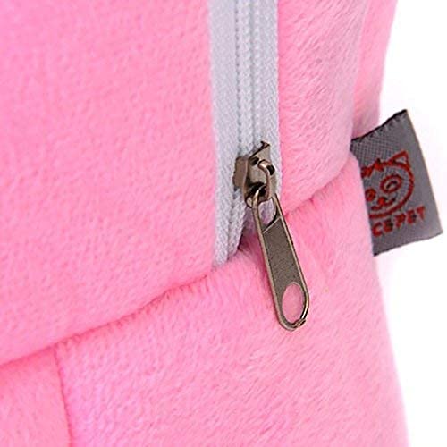 Sugar Glider Carrier Portable Travel Bag, Warm Pouch and Breathable Outdoor Portable Tote Bag for Guinea Pig Hedgehog Chinchilla Sugar Glider Hamster Squirrel Small Animal (Pink) pink