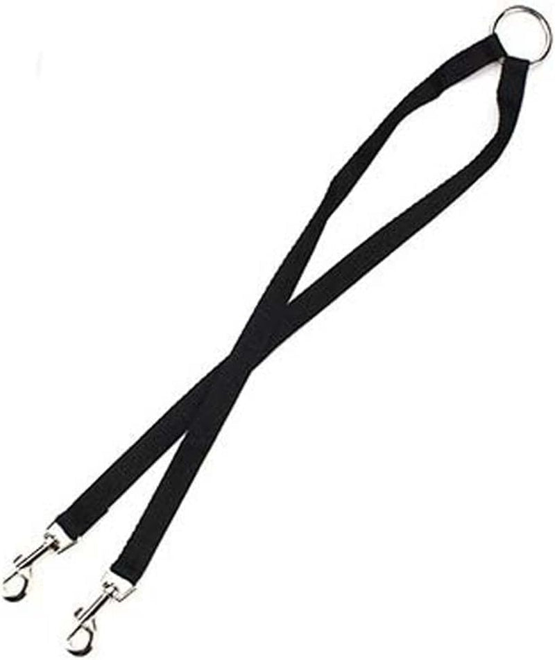 Black Double Dog Leash Lead, Adjustable Two Dog Leash Pet Traction Rope with D Coupler N Lead Collars, Harnesses and Leashes Dog Double Leashes for Pet Supplies