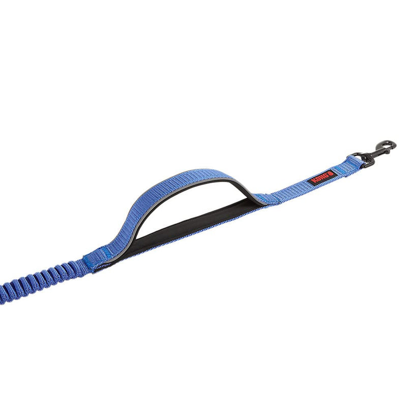KONG Reflective Shock Absorbing Hands-Free Bungee Dog Leash 6' (Blue) - PawsPlanet Australia