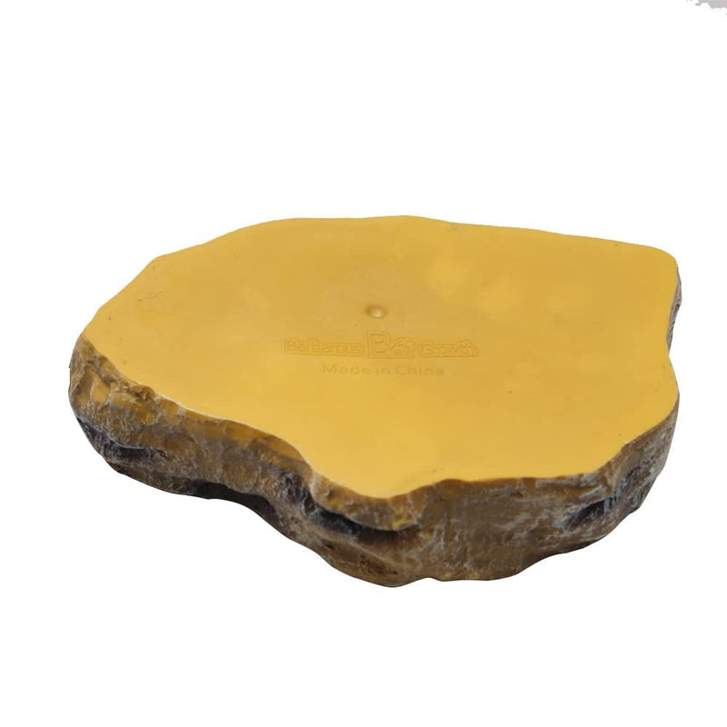 Reptile Water Dish,Resin Reptile Rock Food Feeder Bowl, Water and Food Bowl,Terrarium Decor for Leopard Gecko, Lizard,Spider,Turtle,Scorpion, Chameleon,Hermit Crabs (M, Yellow) Medium - PawsPlanet Australia