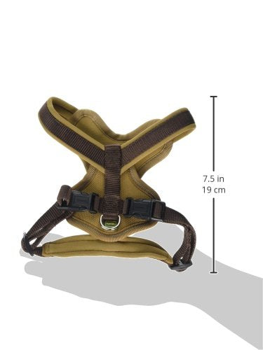 HUNTER NEOPREN dog harness, nylon, padded with neoprene, for sport and leisure,brown / caramel, nylon, neoprene,45-57,S 45-57 brown / caramel, nylon, neoprene - PawsPlanet Australia