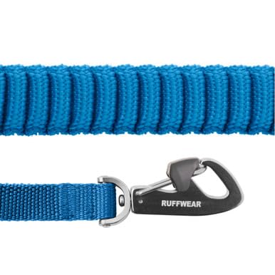 Ruffwear Trail Runner Dog Lead - Extendable 1m to 1.8m, Tangle-Free Heavy Duty Running & Walking Lead with Zero Shock Technology, Blue, Large Leash - PawsPlanet Australia