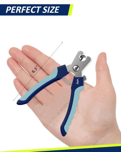 WePet Dog Nail Clippers U10.1, Dog Nail Trimmer Large Breed with Quick Sensor, Razor Sharp Blade Professional Pet Nail Clipper with Safety Guard and Nail File, Pale Turquoise #09 Pale Turquoise - PawsPlanet Australia