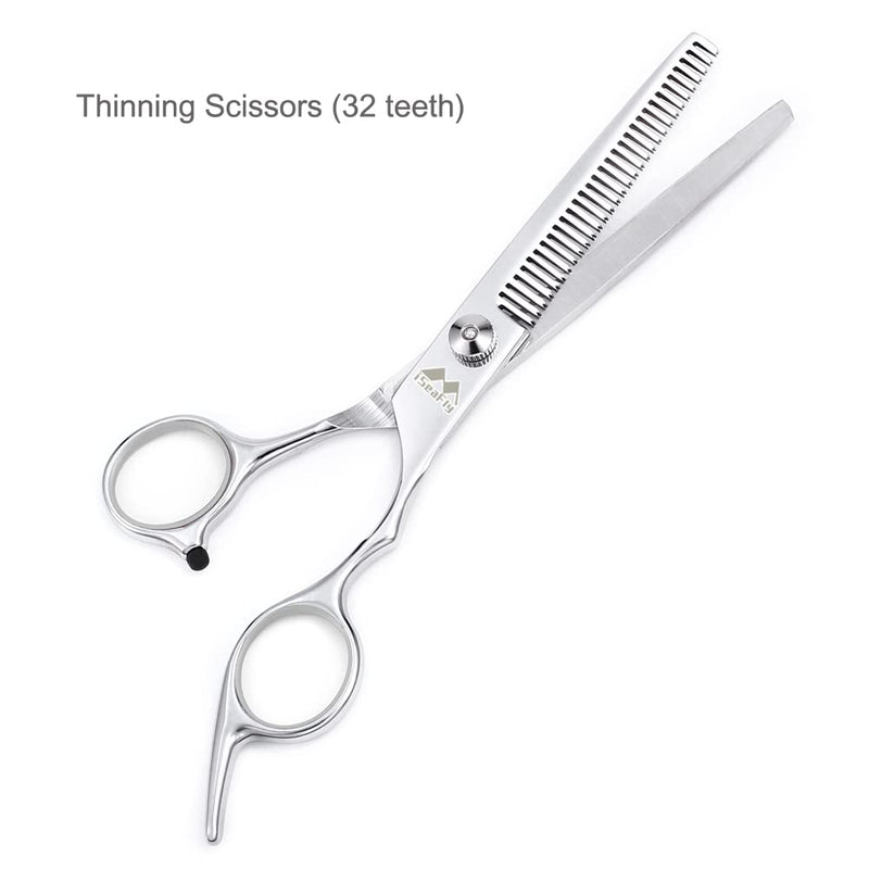 Dog Grooming Kit with Round Tip, Set of 5 Cat Dog Grooming Scissors Set, Stainless Steel Dog Scissors for Full Body, Face, Nose, Ear (silver) Silver - PawsPlanet Australia