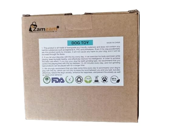 Zamzam Interactive Dog Treat Dispenser Toy with Slow Feeding Enriching Play, Food Dispensing Dog Toy Enrichment Puzzle for Small, Medium, or Large Breeds, Heavy-Duty ABS Plastic - PawsPlanet Australia