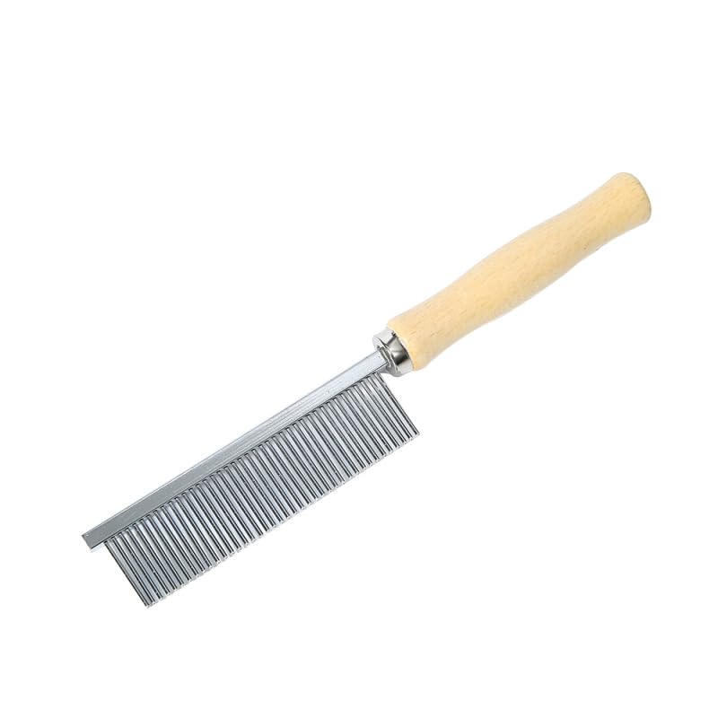 Silver Dog and Cat Combs For Grooming Long Haired Cats and Dogs - Pet Dog Cat Comb Stainless Steel Pin Teeth Wooden Handle Grooming Fur Hair Brush - Comb Removes and Prevents Matted Fur，Grooming - PawsPlanet Australia