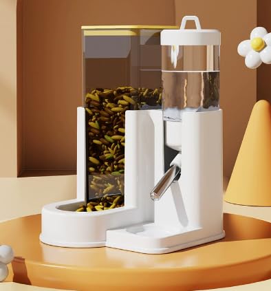 Automatic Hamster Feeder and No Drip Water Bottle, 2-in-1 Pet Feeding Station Suitable for Small Pets Like Hamsters, Guinea Pigs, Rabbits, Mice, Rats, Chinchillas and Other Small Animals - PawsPlanet Australia