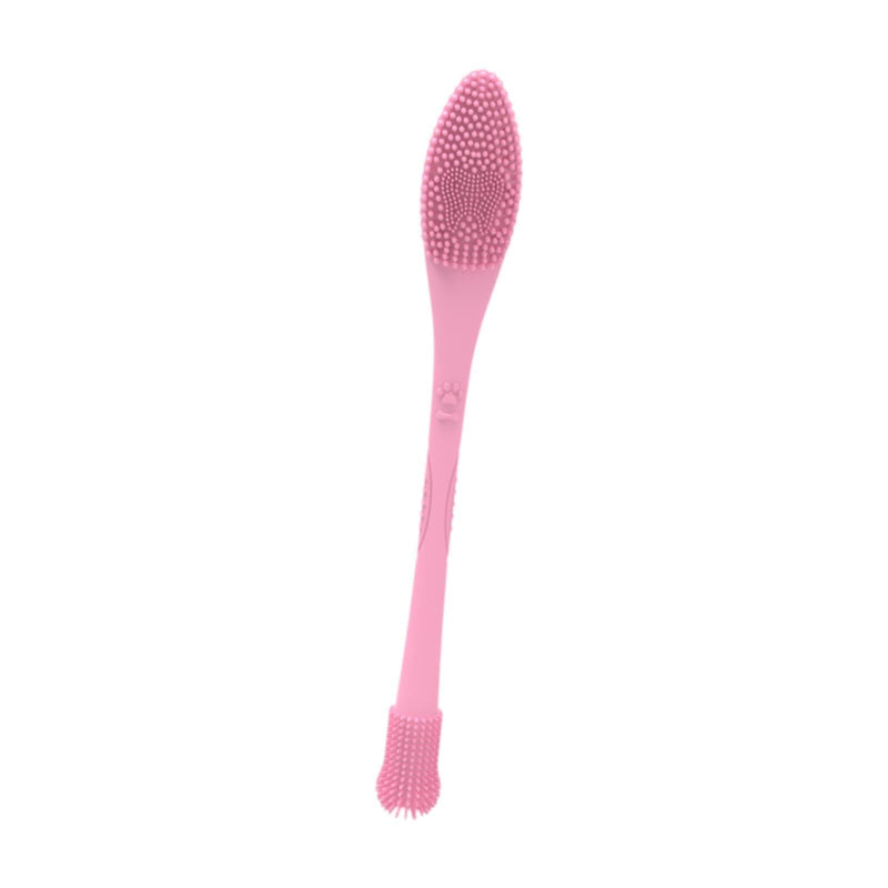 Sharplace Pet Toothbrush, Cat Grooming, Easy to Handle, Flexible, Easy-to-Use Dental Care Toothbrush for Dogs, Cats and Cats, Pink