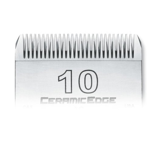 Andis – 64315, Ceramic Edge Detachable Pet Clipper Blade – Carbon-Infused Steel with Sharp Cutting Tech, Runs Cooler & Stays Sharper, Resists Rust & Heat, Size-10 - Fits AG, AGC & BDC Series, Chrome 10 (Pack of 2) - PawsPlanet Australia