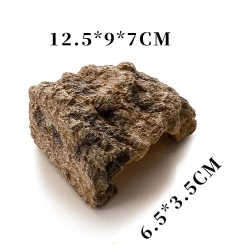 Reptile Simulation Rock Hide - Resin Amphibian Hideouts Cave Size 2.83'' x 1.18'', Habitat for Bearded Dragon Turtles Lizards Snakes Crab Gecko Leopard Spider Fish - PawsPlanet Australia