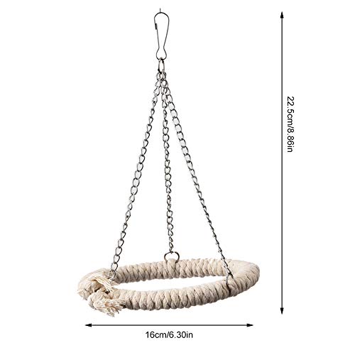 Pet Bird Parrot Swing Hanging Toy Parakeet Budgie Cockatiel Cage Hammock Swing Toy Round Cotton Rope Tri Toy Hanging Toy - PawsPlanet Australia