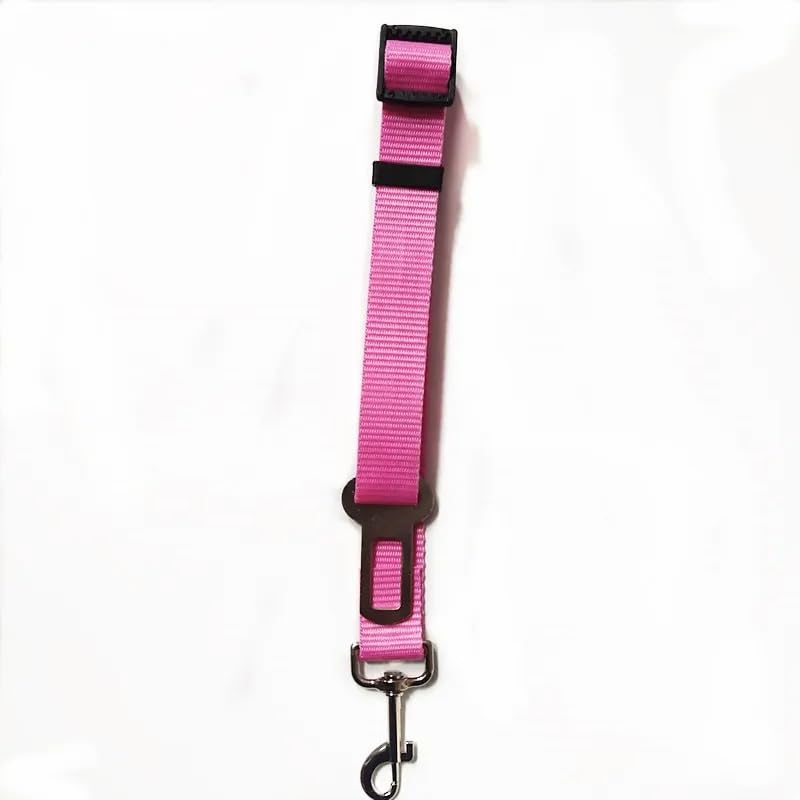 2-Pack Adjustable Dog Seat Belt for Car – Durable Nylon Pet Safety Seatbelt Leash, Fits All Vehicles – Dog, Cat & Small Pet Travel Harness Restraint (Red & Rose) - PawsPlanet Australia