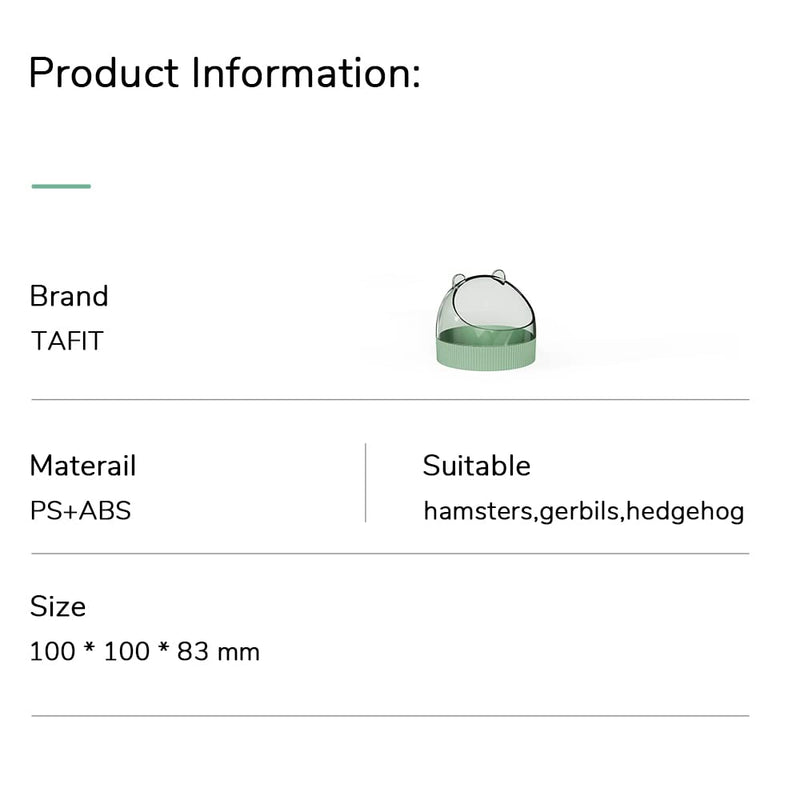 Cute Hamster Food Bowl Hedgehog Dish for Dwarf Hamsters, Syrian Hamsters, Gerbils, Mice, Rats, Small Animals, Green - PawsPlanet Australia