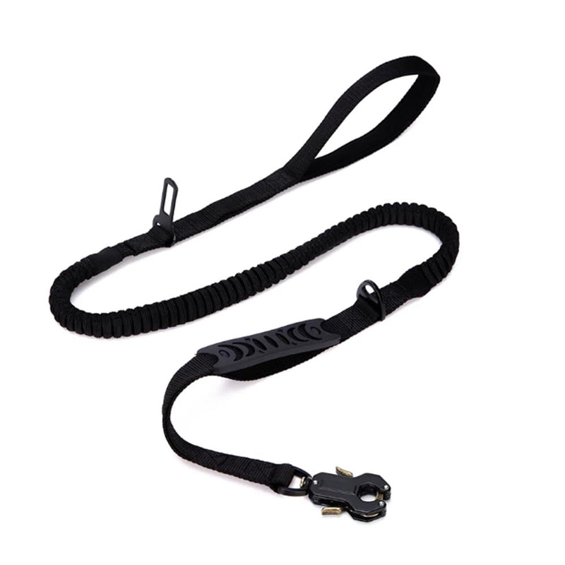Tactical Dog Harness with Handle, Collar & Leash Set – No Pull Dog Vest with Adjustable Buckles, Reflective Patches & Heavy-Duty Nylon for Medium Dogs (Black) Black - PawsPlanet Australia