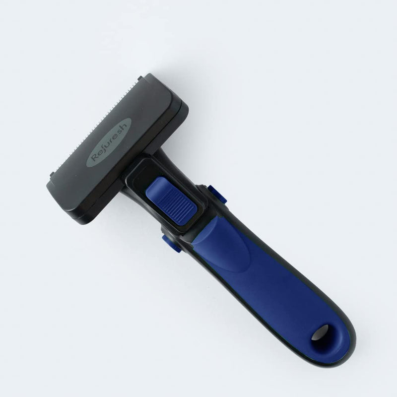 medium, blue Deshedding Brush for Short Hair Dogs, Cats & Pets - Lightweight Brush for Shedding & Grooming - Deshedder Supplies Medium - PawsPlanet Australia