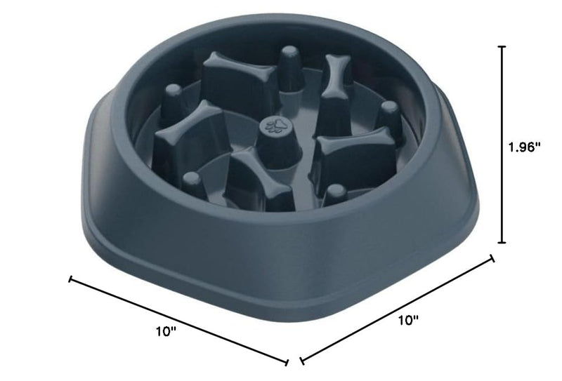 CAISHOW Slow Feeder Dog Bowl Anti Gulping Healthy Eating Interactive Bloat Stop Fun Alternative Non Slip Dog Slow Food Feeding Pet Bowl Slow Eating Healthy Design for Small Medium Size Dogs B.Blue - PawsPlanet Australia