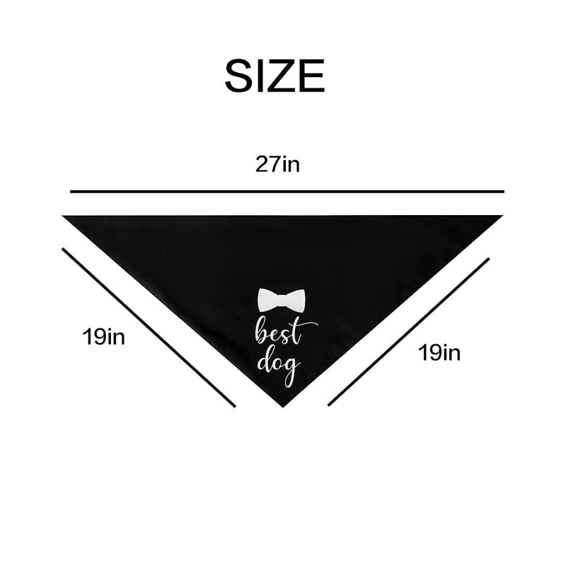 2 Pack Dog Bandana for Wedding Engagement and Birthday,Triangle Pet Scarf for Dog Lovers,Suitable for Small Medium Large Boy Girl Dog. - PawsPlanet Australia