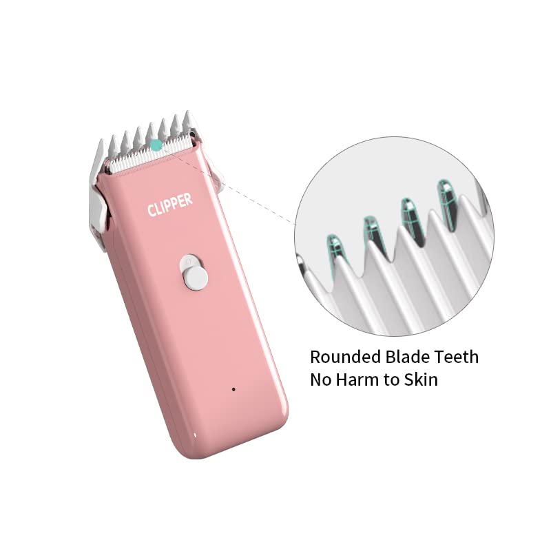 Favrison Dog Grooming Clippers Professional Dog Clippers with 2 Blades for Pet Hair Trimming, Rechargeable Cordless Pet Grooming Clippers for Dogs Cats Rabbits (Pink) Standard Pink - PawsPlanet Australia