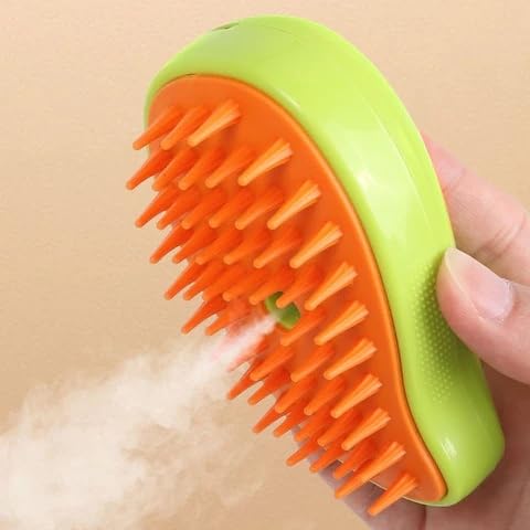 Cat Steam Brush for Shedding, 3 in 1 Rechargeable Cat Brush with Steam, Silicone Pet Brush for Removing Loose Hair, Massage, Cleaning, Grooming Brush for Cat and Dog - PawsPlanet Australia