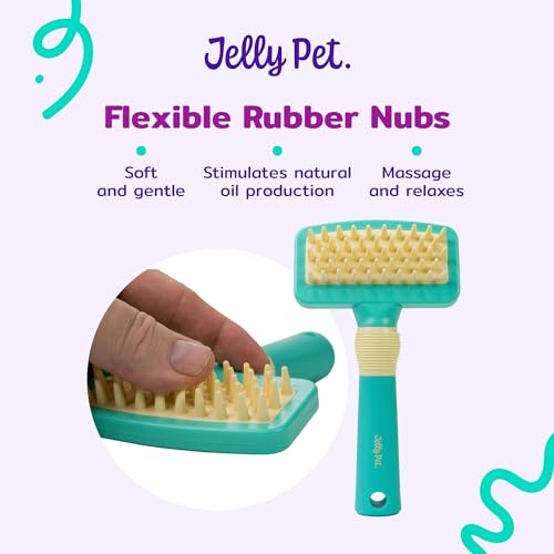 Jelly Pet Deshedding Dog Bath Brush Scrubber, Bath Brush for Dogs, Pet Shower Brush, Bath Supplies, Curry Brush for Dogs, Dog Bath Brush for Short Haired Dogs, Dog Wash Brush, Dog Grooming Brush - PawsPlanet Australia