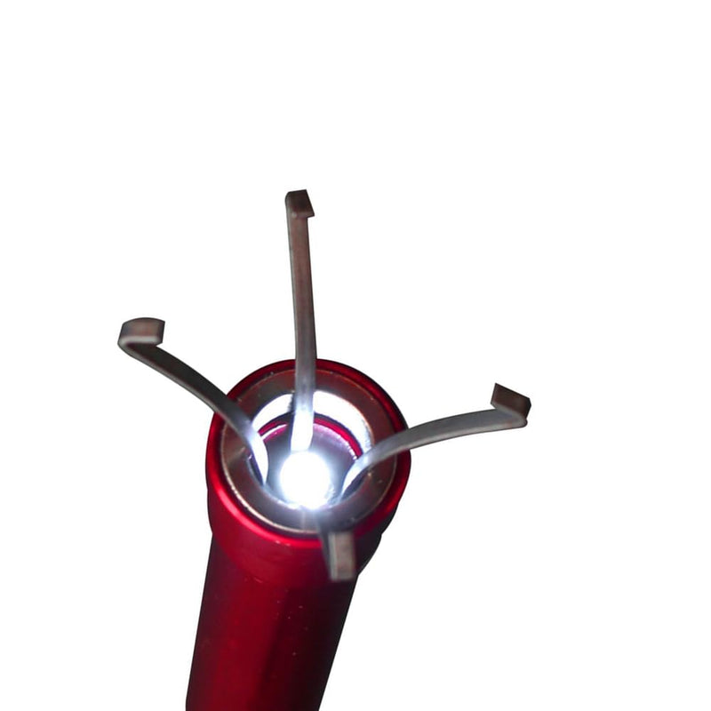 Flexible Claw Pickup Tool with Magnet Tool Flexible telescoping Claw led Light Grabber Extend，Long 28'' Four Claw 4-Claw for Small Parts Pickup Reacher Tool for Mechanics,Jewelry,Kids,etc. (Red) Red - PawsPlanet Australia