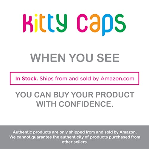 Kitty Caps Nail Caps for Cats | Safe, Stylish & Humane Alternative to Declawing | Stops Snags and Scratches, Medium (9-13 lbs), White with Pink Tips & Clear with Pink Glitter (Pack of 1) Medium (9-13 lbs) 1-Pack - PawsPlanet Australia