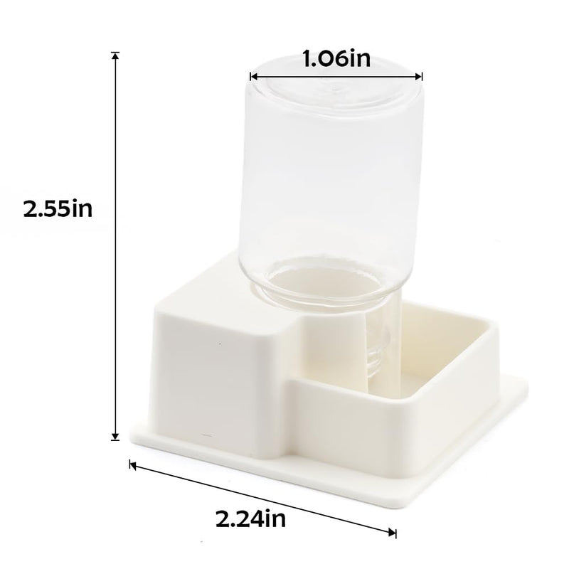 1 Pack Hamster Water Bowl Automatic Water Dispenser for Hamster Syrian Mice Gerbil Rodent (White) - PawsPlanet Australia