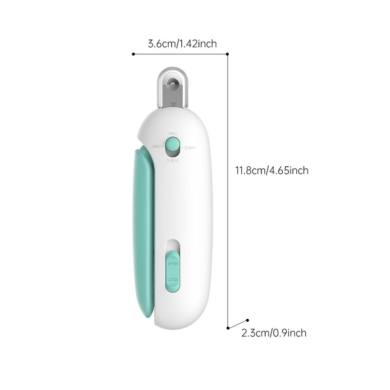 Petgravity Pet Nail Clipper, Adjustable 3-Size Trimming Hole & Nail File Anti-Splash Claw Trimmer for Cats Safe Nail Clipping Tool - PawsPlanet Australia
