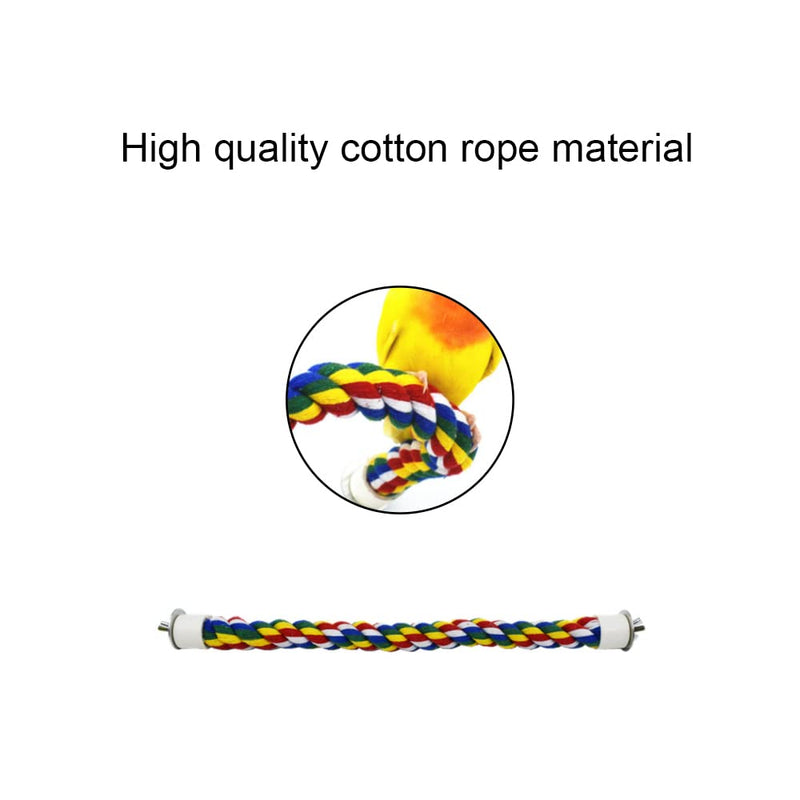 Bird Perch Rope Colorful Bird Spiral Rope Practical Parrot Toy Parrot Climbing Rope Cotton Rope Swing Bird Ladder Bridge for Large Medium Small Parrots (24 Inch) 24 Inch - PawsPlanet Australia