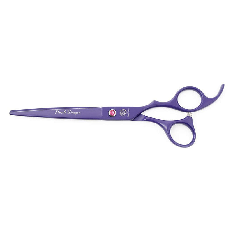 Purple Dragon 7.0 inch Rhinestone Decoration 3PCS Pet Grooming Scissors Dog Hair Cutting & Thinning Shears Set Violet - PawsPlanet Australia