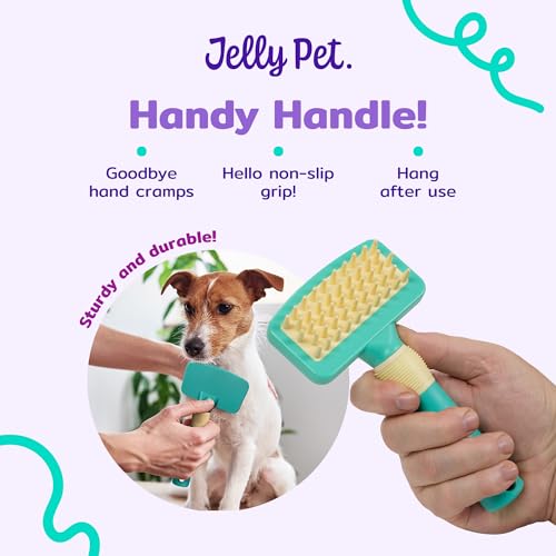 Jelly Pet Deshedding Dog Bath Brush Scrubber, Bath Brush for Dogs, Pet Shower Brush, Bath Supplies, Curry Brush for Dogs, Dog Bath Brush for Short Haired Dogs, Dog Wash Brush, Dog Grooming Brush - PawsPlanet Australia