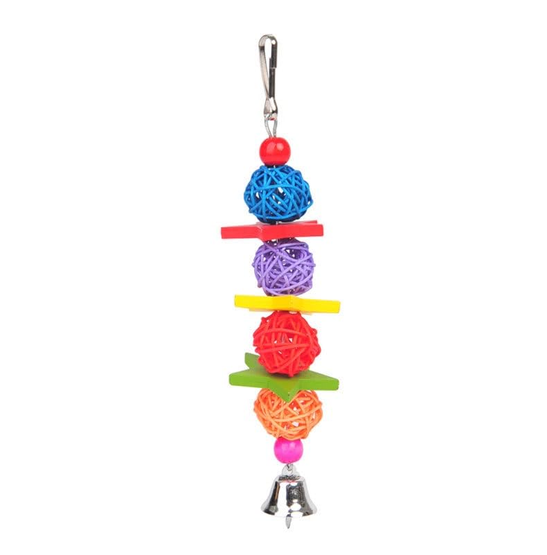 Bird Toys, Natural Sola Balls Parrot Foraging Chew Toys Hanging Cage Accessories for Conure Cockatiel Parrot Lovebird Budgie