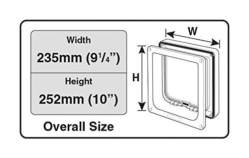 Cat Mate 4-Way-Locking Large Cat Flap (221) - Secure Lockable Door for Large Cats and Small Dogs, Easy to Install and Use, for UPVC/Metal, Wall and Wood, Brown - PawsPlanet Australia