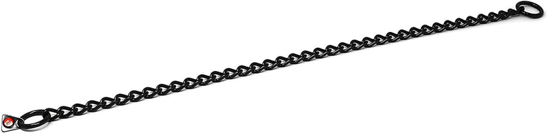 Herm Sprenger Black Stainless Steel Choke Dog Training Collar No-Pull Slip Chain for Small Medium Large Dogs for Easy Control Show Chain Collar Made in Germany 3mm 24in (60 cm) - PawsPlanet Australia