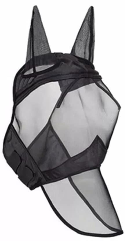 Horse Fly Flying Mask Ears Full Face Mesh Protection Anti-UV Mosquito (Full Horse) - PawsPlanet Australia