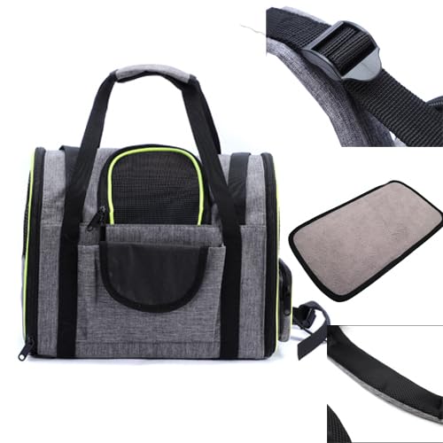 Collapsible Travel Cat Carriers Dog Carrier Pet Carrier for Small Medium Cats Dogs Puppies up to 15 Lbs,Multifunctional Pet Carrier Bag with Mesh Ventilation, Gray - PawsPlanet Australia
