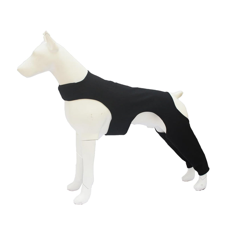 Dog Bodysuit After Surgery, Wound Protection Suit for Dogs, Anti-Wound Licking, Knee Brace Dog Rear Leg Recovery Suit, Alternative Protection Bodysuit (Black, S) black