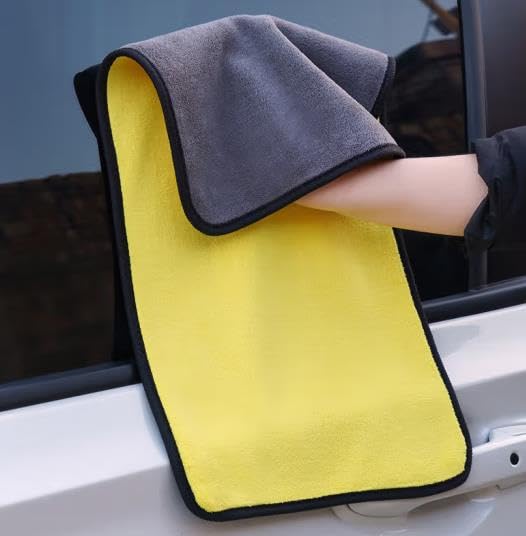 Microfiber Dog Towels- Super Absorbent Fast Drying Towels for Dogs Cats Yellow & Grey(M 19.69 * 39.37 in) M 19.69*39.37 in - PawsPlanet Australia