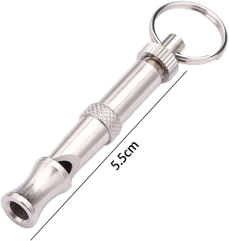 Silver Adjustable Ultrasonic Dog Whistle,Portable Whistle Pet Whistle Supersonic Whistle Dog Whistles for Pet Training，Training and Behavior Aids，Dog Whistles - PawsPlanet Australia