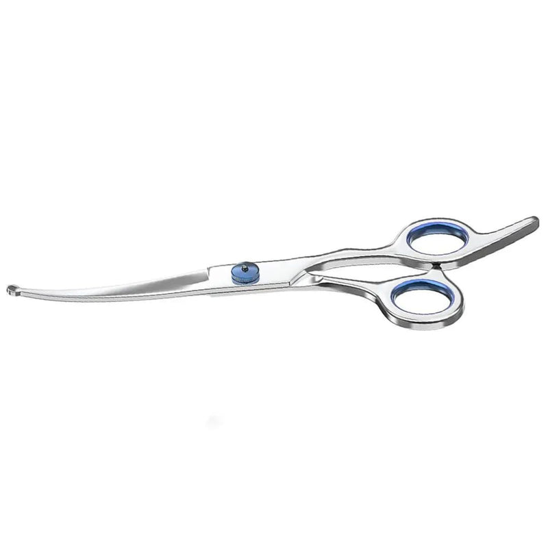 7" Curved Dog Grooming Scissors with Safety Round Tips, Light Weight Professional Pet Grooming Shears Stainless Steel for Dogs Cats Pets