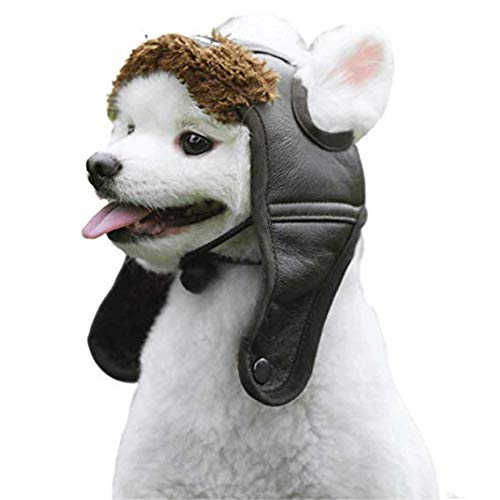 Leconpet Dog Aviator Hat, Dog Winter Pilot Hat with Ear Flaps for Cold Weather (XXL, Black) 2X-Large (Pack of 1)