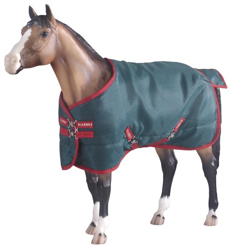 Breyer Traditional Rambo Blanket, Green/Red (1:9 Scale) Rambo® Blanket - PawsPlanet Australia