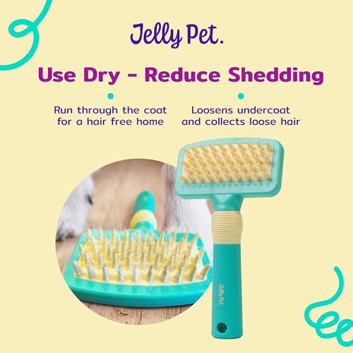 Jelly Pet Deshedding Dog Bath Brush Scrubber, Bath Brush for Dogs, Pet Shower Brush, Bath Supplies, Curry Brush for Dogs, Dog Bath Brush for Short Haired Dogs, Dog Wash Brush, Dog Grooming Brush - PawsPlanet Australia