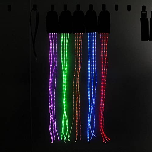 CZP New 100CM Horse Tail USB Lights Chargeable LED Crupper Horse Harness Equestrian Outdoor Sport Horse Riding Tail Lights Equipment 100cm RED - PawsPlanet Australia