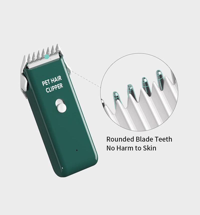 Dog Clippers,Quiet Washable USB Rechargeable Cordless Dog Grooming Kit,Electric Pets Hair Trimmers Shaver Shears for Dogs and Cats Green