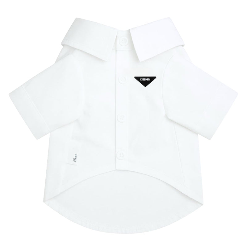 Luxury Pet Dress Shirt – White Designer Button-Up Outfit, Custumes, Formal Dog Shirt for Wedding, Birthday Party, Photoshoot, Puppy & Kitten Fashion Apparel (Medium 5.6–8.8 lbs) Medium 5.6–8.8 lbs - PawsPlanet Australia