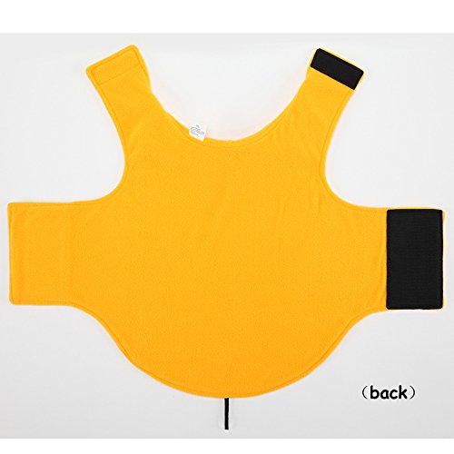 Creation Core Windproof Plush with Sport Vest Dog Clothes Night Reflective Jacket Pet Keep Warm Jacket No Pull No Choke Design Eco-Friendly for Small and Large Big Dog(Yellow M) Medium Yellow - PawsPlanet Australia