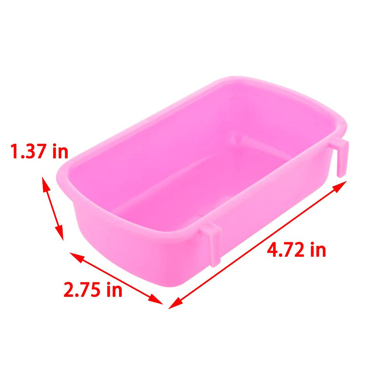 4 Pcs Small Animal Feeder Bowl Basic Dish for Hamster Mice Rat Hedgehog Small Pet