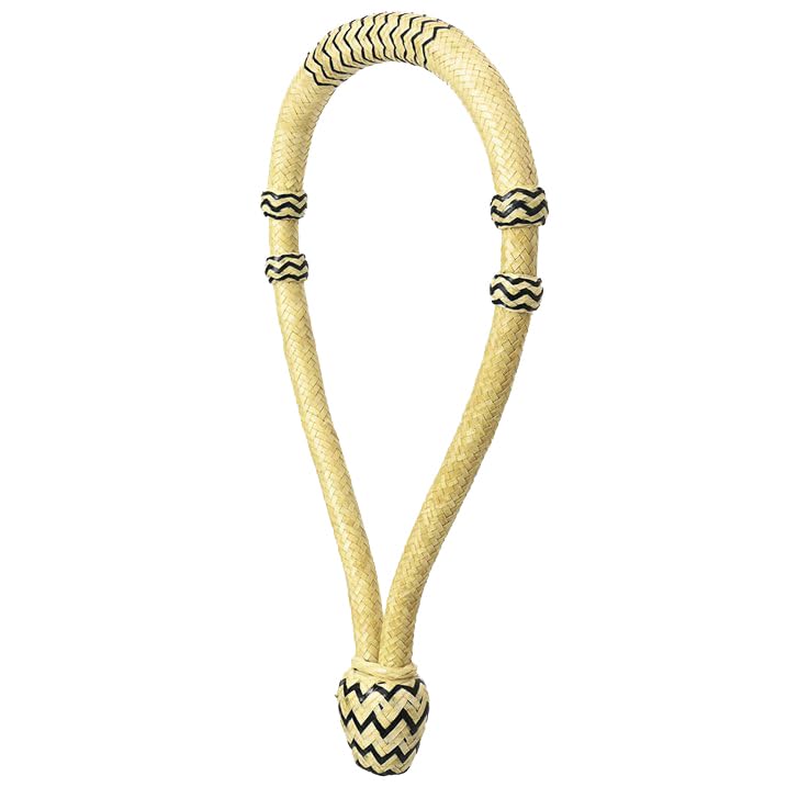 CALYX Rawhide Bosal | Hand Braided Rawhide for Horse Riding | Classic Stylish Design | Functional and Durable | Western Horse Bosal Standard Size Natural - Black