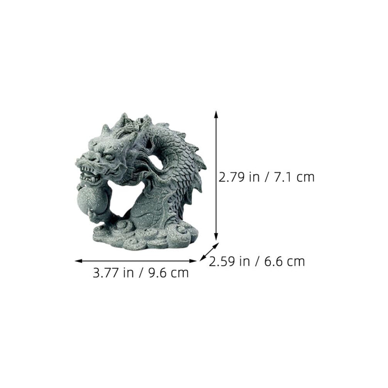 POPETPOP Aquarium Dragon Statue Chinese Dragon Decor: Aquarium Decorations Resin Aquarium Ornaments Fish Tank Statue for Home Office Tabletop Decor - PawsPlanet Australia
